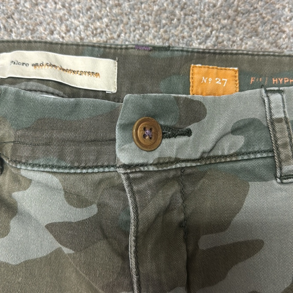 Anthropologie Pilcro and the Letterpress Camo Hyphen Straight Leg